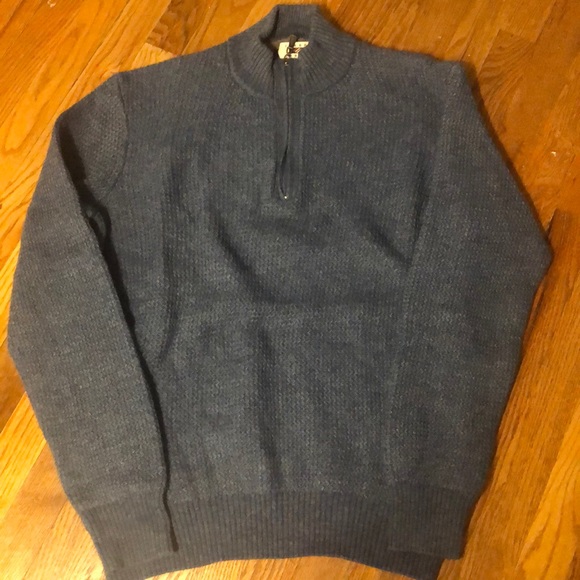 Joseph Abboud Blue Quarter Zip Sweater 